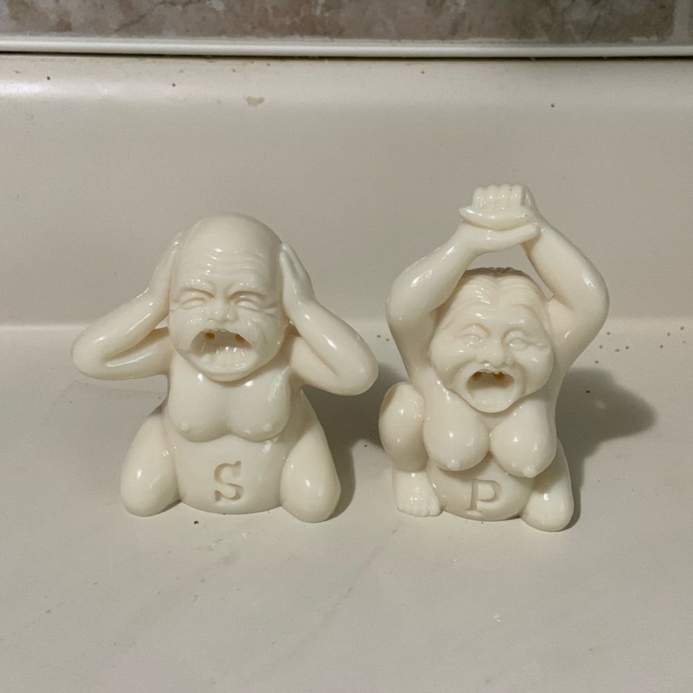 Vintage Salt and Pepper Shakers  Nude Parody